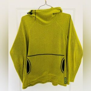 Melanzana Green Hooded Sweater with Black Stitching